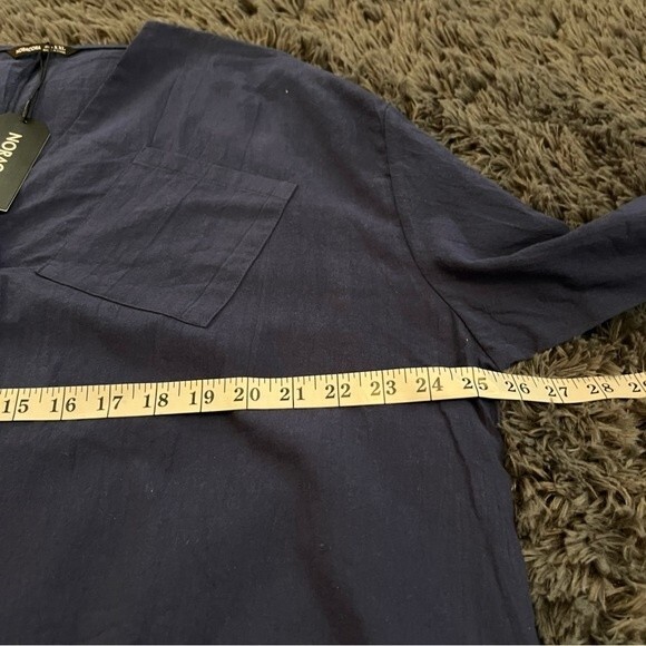 Noracora Navy Blue Vneck Plus Blouse Size XXL - Picture 6 of 7